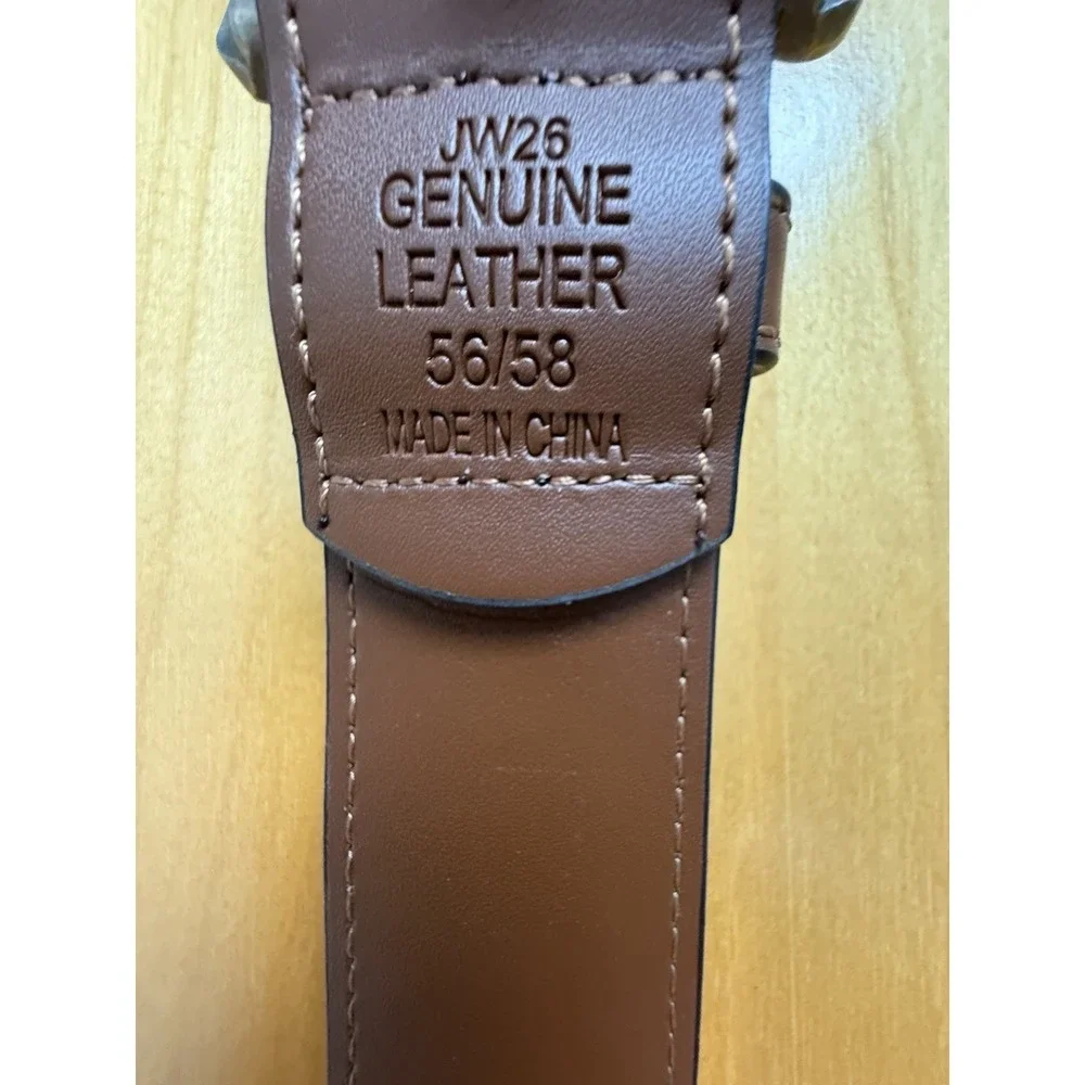 Mens Brown Leather Belt King Size 56/58 Heavy Duty 62